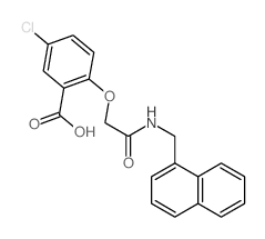 5-chloro-2-(naphthalen-1-ylmethylcarbamoylmethoxy)benzoic acid结构式