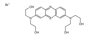 [7-[bis(2-hydroxyethyl)amino]phenothiazin-3-ylidene]-bis(2-hydroxyethyl)azanium,bromide Structure