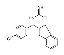 4-(4-chlorophenyl)-4,4a,5,9b-tetrahydroindeno[2,1-e][1,3]oxazin-2-amine结构式