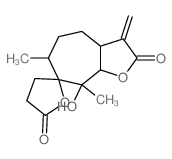 Spiro[7H-cyclohepta[b]furan-7,2'(5'H)-furan]-2,5'(3H)-dione,octahydro-8-hydroxy-6,8-dimethyl-3-methylene-, (2'R,3aS,6S,8R,8aR)- Structure