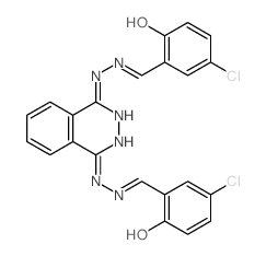 Benzaldehyde,5-chloro-2-hydroxy-, 1,4-phthalazinediyldihydrazone (9CI) Structure