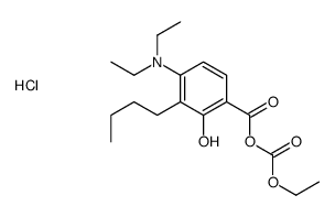 ethoxycarbonyl 3-butyl-4-diethylamino-2-hydroxy-benzoate hydrochloride Structure