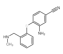 3-AMINO-4-((2-((METHYLAMINO)METHYL)PHENYL)THIO)BENZONITRILE Structure