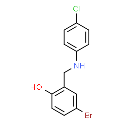 4-BROMO-2-[(4-CHLOROANILINO)METHYL]BENZENOL结构式