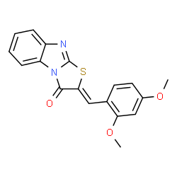 2-(2,4-dimethoxybenzylidene)[1,3]thiazolo[3,2-a]benzimidazol-3(2H)-one结构式
