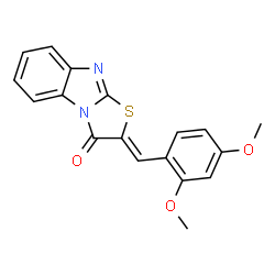 2-(2,4-dimethoxybenzylidene)[1,3]thiazolo[3,2-a]benzimidazol-3(2H)-one structure