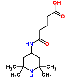 5-Oxo-5-[(2,2,6,6-tetramethyl-4-piperidinyl)amino]pentanoic acid Structure
