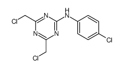 4,6-bis(chloromethyl)-N-(4-chlorophenyl)-1,3,5-triazin-2-amine Structure