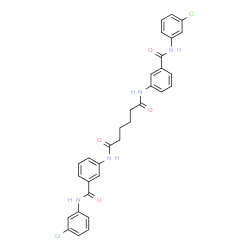 N~1~,N~6~-bis{3-[(3-chloroanilino)carbonyl]phenyl}hexanediamide Structure