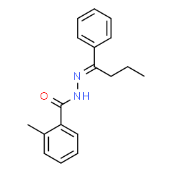 2-methyl-N'-(1-phenylbutylidene)benzohydrazide Structure