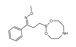 (E)-3-(1,3,6,2-dioxazaborocan-2-yl)-1-phenylpropan-1-one O-methyl oxime Structure