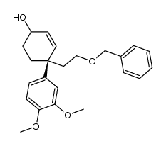 (4R)-4-(3,4-dimethoxyphenyl)-4-[(2-phenylmethoxy)ethyl]cyclohex-2-enole结构式