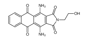 4,11-diamino-2-(2-hydroxyethyl)-1h-naphtho[2,3-f]isoindole-1,3,5,10(2h)-tetraone结构式