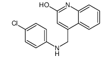 4-[[(4-氯苯基)氨基]甲基]- 2(1h)-喹啉酮结构式