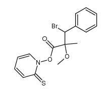 (1H)-2-thioxo-1-pyridyl 3-bromo-2-methoxy-2-methyl-3-phenylpropionate结构式