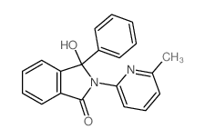 3-hydroxy-2-(6-methylpyridin-2-yl)-3-phenyl-isoindol-1-one structure