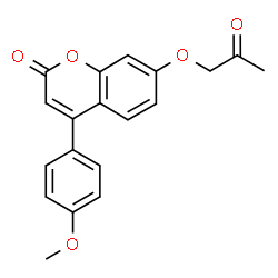 4-(4-methoxyphenyl)-7-(2-oxopropoxy)chromen-2-one structure