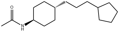 n-acetyl-4-(3-cyclopentylpropyl)cyclohexylamine structure