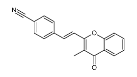 4-[2-(3-methyl-4-oxochromen-2-yl)ethenyl]benzonitrile Structure
