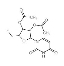 [4-acetyloxy-2-(2,4-dioxopyrimidin-1-yl)-5-(fluoromethyl)oxolan-3-yl] acetate Structure
