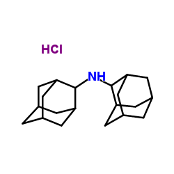 N-Tricyclo[3.3.1.1(3,7)]dec-2-yl-tricyclo[3.3.1.1(3,7)]decan-2-amine hydrochloride Structure