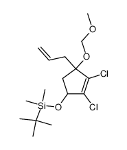 4-allyl-4-(tert-butyldimethylsilyloxy)-1-methoxymethoxy-2,3-dichlorocyclopent-2-ene结构式
