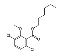 hexyl 3,6-dichloro-2-methoxybenzoate结构式