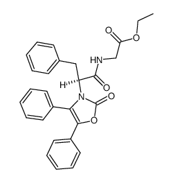 N-[(S)-2-(2-oxo-4,5-diphenyl-oxazol-3-yl)-3-phenyl-propionyl]-glycine ethyl ester Structure