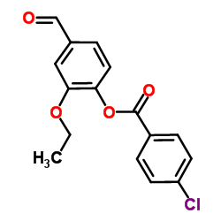 2-Ethoxy-4-formylphenyl 4-chlorobenzoate Structure