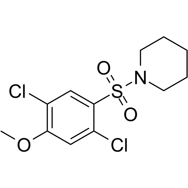 1-(2,5-二氯-4-甲氧基苯基磺酰基)哌啶结构式