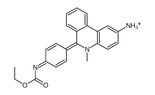ethyl N-[4-(2-amino-5-methylphenanthridin-5-ium-6-yl)phenyl]carbamate Structure