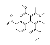 5-O-ethyl 3-O-methyl 1,2,6-trimethyl-4-(3-nitrophenyl)-4H-pyridine-3,5-dicarboxylate Structure