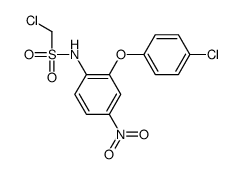 1-chloro-N-[2-(4-chlorophenoxy)-4-nitrophenyl]methanesulfonamide结构式