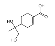 4-(1,2-dihydroxypropan-2-yl)cyclohexene-1-carboxylic acid结构式
