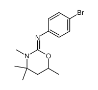 (4-Bromo-phenyl)-[3,4,4,6-tetramethyl-[1,3]oxazinan-(2Z)-ylidene]-amine结构式