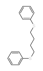 4-phenylsulfanylbutylsulfanylbenzene Structure