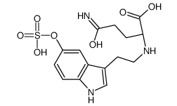 (2S)-5-amino-5-oxo-2-[2-(5-sulfooxy-1H-indol-3-yl)ethylamino]pentanoic acid Structure