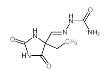 Hydrazinecarboxamide,2-[(4-ethyl-2,5-dioxo-4-imidazolidinyl)methylene]- structure