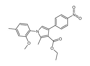 1-(2-methoxy-4-methyl-phenyl)-2-methyl-4-(4-nitro-phenyl)-pyrrole-3-carboxylic acid ethyl ester结构式