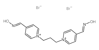 1,1'-trimethylene-bis(4-formylpyridinium bromide) dioxime Structure