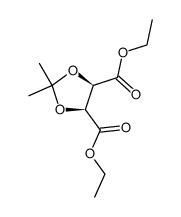 (+)-Diethyl 2,3-O-isopropylidene-D-tartrate结构式