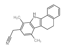 (7,10-Dimethyl-6,11-dihydro-5H-benzo(a)carbazol-9-yl)acetonitrile Structure