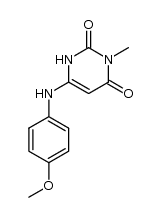 3-methyl-6-(4-methoxyanilino)uracil结构式