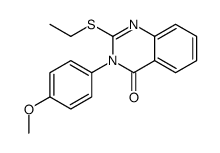 2-ethylsulfanyl-3-(4-methoxyphenyl)quinazolin-4-one结构式