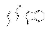 2-(1H-indol-2-yl)-4-methylphenol结构式