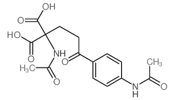 2-acetamido-2-[3-(4-acetamidophenyl)-3-oxo-propyl]propanedioic acid Structure