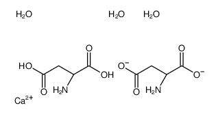 calcium,(2S)-2-aminobutanedioate,hydron,trihydrate结构式