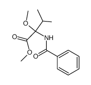 2-Benzoylamino-2-methoxy-3-methyl-butyric acid methyl ester Structure