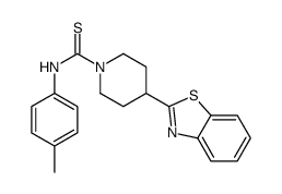 1-Piperidinecarbothioamide,4-(2-benzothiazolyl)-N-(4-methylphenyl)-(9CI) structure