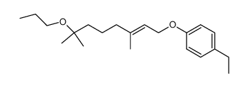 1-(p-ethylphenoxy)-3,7-dimethyl-7-propoxy-2-octene结构式